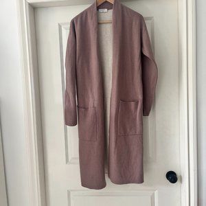 Babaton Lance Cardigan in Rose, size M - Double-faced, wool-blend cardigan